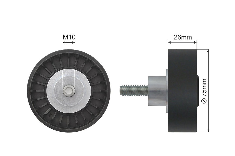 NTY PULLEY IDLER V BELT AUDI A4 B7 A4 B8 A5 A6 ALLROAD C6 A6