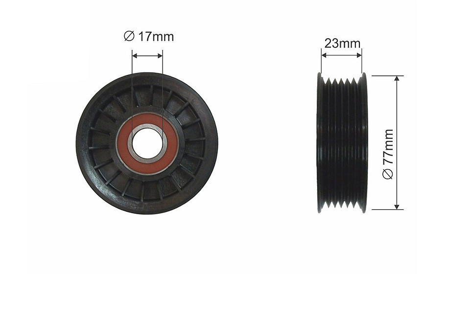 NTY PULLEY IDLER V BELT CADILLAC ESCALADE III 07 13 HUMMER H2 H3