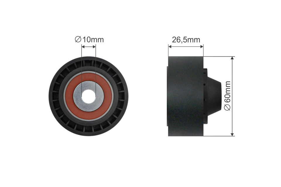 Nty Pulley Idler V Belt Citroen Berlingo Berlingo Multispace Berlingo