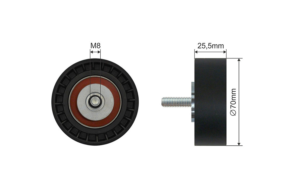 NTY V RIBBED BELT PULLEY IDLER MERCEDES E S CLASS W124 126 140 2 6