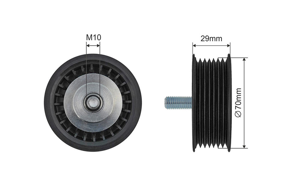 NTY PULLEY IDLER V BELT PORSCHE CAYENNE 9PA 02 10 For 21 00