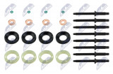 NTY FUEL INJECTOR SEAL KIT WITH WASHER O-RING CITROEN BERLINGO 1.6HDI 2005-,C4 1.6HDI 2004-,C4 II 1.6HDI 2009-,C5 II 1.6HDI 2004-,C5 III 1.6HDI 2008-,FORD FOCUS II 1.6TDCI 2004-,FOCUS III 1.5TDCI 2014-,MONDEO V 1.6TDCI 2014-,1.5TDCI 2015-,PEUGEOT 207 1.6H