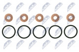 NTY FUEL INJECTOR SEAL KIT WITH WASHER O-RING LAND ROVER DICOVERY II 2.5TD5 1998-,DEFENDER 2.5TD5 1998-/5 X ORING WTRYSKIWACZA,5 X MIEDZIANA PODKŁADKA/